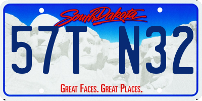 SD license plate 57TN32