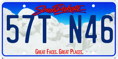 SD license plate 57TN46