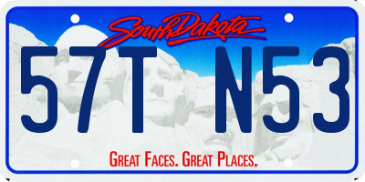 SD license plate 57TN53