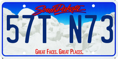 SD license plate 57TN73