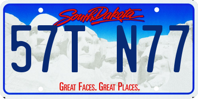 SD license plate 57TN77
