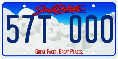 SD license plate 57TO00