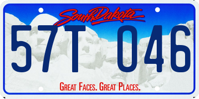 SD license plate 57TO46