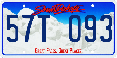 SD license plate 57TO93