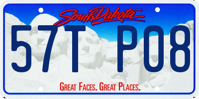 SD license plate 57TP08