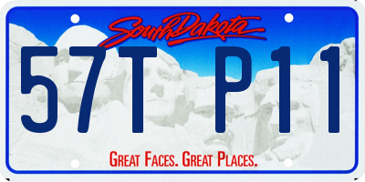 SD license plate 57TP11