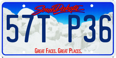 SD license plate 57TP36
