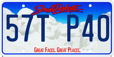 SD license plate 57TP40