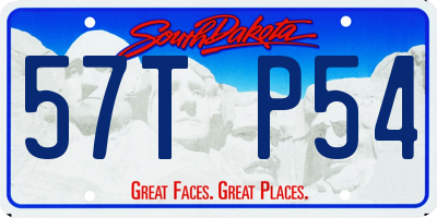 SD license plate 57TP54
