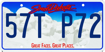 SD license plate 57TP72