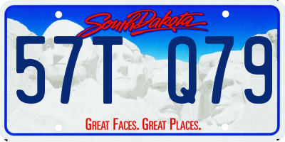 SD license plate 57TQ79