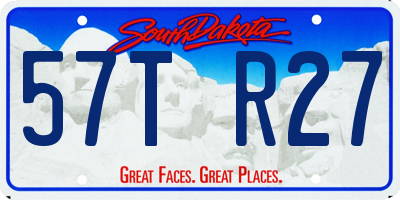 SD license plate 57TR27