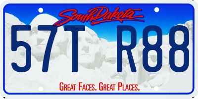 SD license plate 57TR88