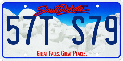 SD license plate 57TS79