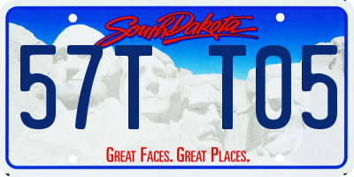 SD license plate 57TT05