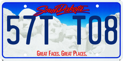 SD license plate 57TT08
