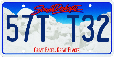 SD license plate 57TT32