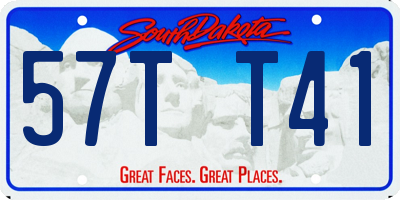 SD license plate 57TT41