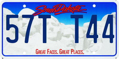SD license plate 57TT44