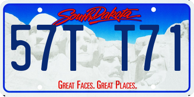 SD license plate 57TT71