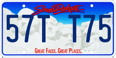 SD license plate 57TT75