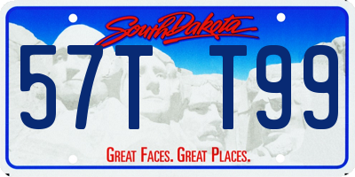 SD license plate 57TT99