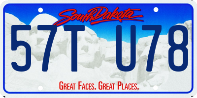 SD license plate 57TU78