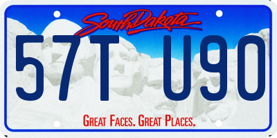 SD license plate 57TU90