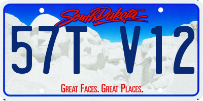 SD license plate 57TV12