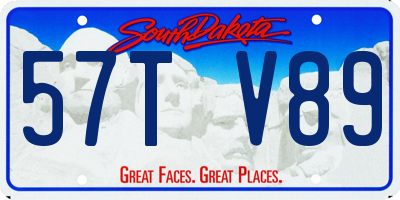 SD license plate 57TV89