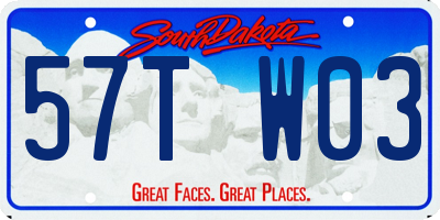 SD license plate 57TW03