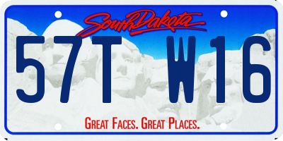 SD license plate 57TW16