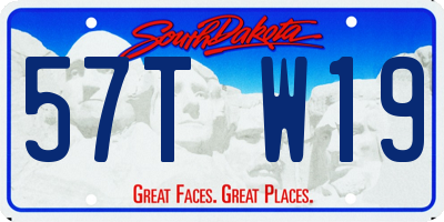 SD license plate 57TW19