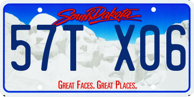 SD license plate 57TX06