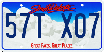 SD license plate 57TX07