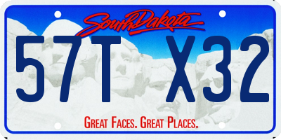 SD license plate 57TX32