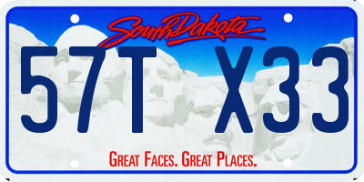 SD license plate 57TX33