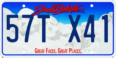 SD license plate 57TX41