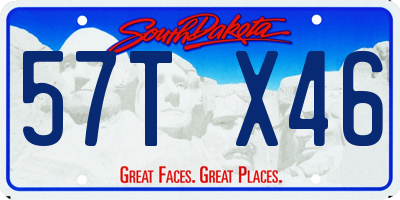 SD license plate 57TX46