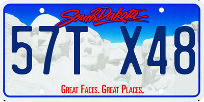 SD license plate 57TX48