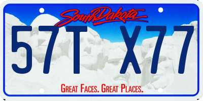 SD license plate 57TX77