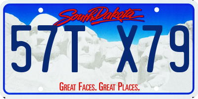 SD license plate 57TX79