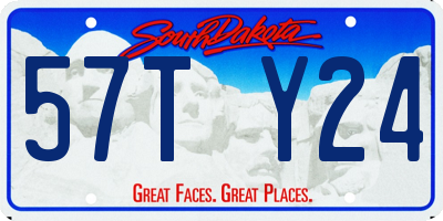 SD license plate 57TY24