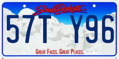 SD license plate 57TY96