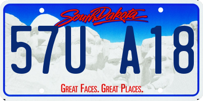 SD license plate 57UA18