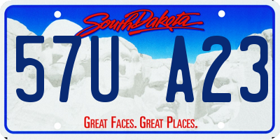 SD license plate 57UA23