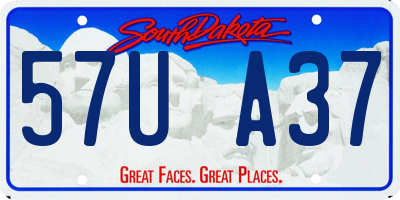 SD license plate 57UA37