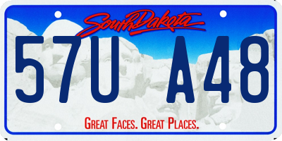 SD license plate 57UA48