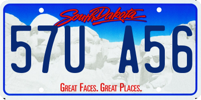 SD license plate 57UA56