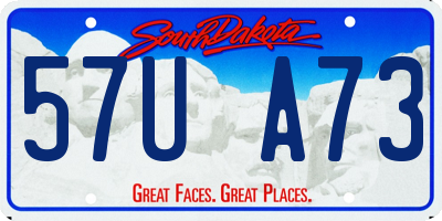 SD license plate 57UA73